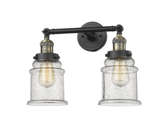 Franklin Restoration Two Light Bath Vanity in Black Antique Brass (405|208BABG184)