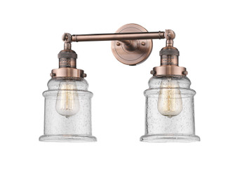 Franklin Restoration Two Light Bath Vanity in Antique Copper (405|208ACG184) Franklin Restoration Two Light Bath Vanity in Antique Copper (405|208ACG184)