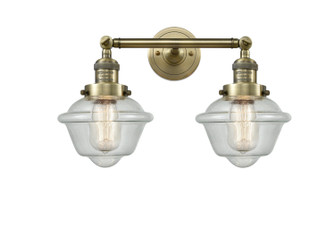 Franklin Restoration Two Light Bath Vanity in Antique Brass (405|208ABG534)