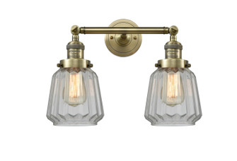 Franklin Restoration Two Light Bath Vanity in Antique Brass (405|208ABG142)