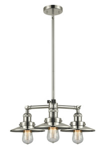 Franklin Restoration Three Light Chandelier in Polished Nickel (405|207PNM1PN)