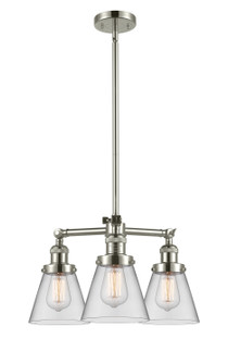 Franklin Restoration Three Light Chandelier in Polished Nickel (405|207PNG62)