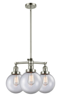 Franklin Restoration Three Light Chandelier in Polished Nickel (405|207PNG2028)