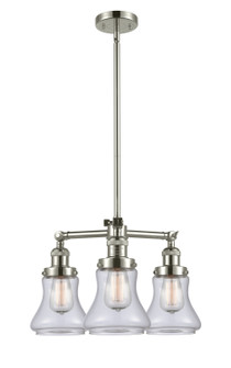 Franklin Restoration Three Light Chandelier in Polished Nickel (405|207PNG192)