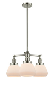 Franklin Restoration Three Light Chandelier in Polished Nickel (405|207PNG171)
