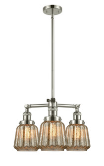 Franklin Restoration Three Light Chandelier in Polished Nickel (405|207PNG146)