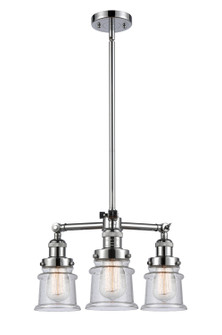 Franklin Restoration Three Light Chandelier in Polished Chrome (405|207PCG184S)