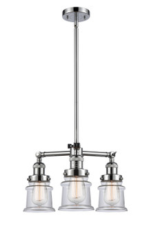 Franklin Restoration Three Light Chandelier in Polished Chrome (405|207PCG182S)