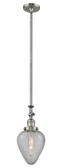 Franklin Restoration One Light Mini Pendant in Brushed Satin Nickel (405|206SNG165)