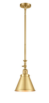 Franklin Restoration One Light Mini Pendant in Satin Gold (405|206SGM13SG)