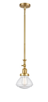 Franklin Restoration One Light Mini Pendant in Satin Gold (405|206SGG324)