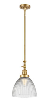Franklin Restoration One Light Mini Pendant in Satin Gold (405|206SGG222)