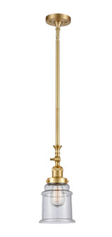 Franklin Restoration One Light Mini Pendant in Satin Gold (405|206SGG184)