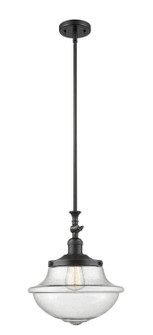 Franklin Restoration LED Mini Pendant in Matte Black (405|206BKG544LED)