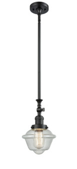 Franklin Restoration One Light Mini Pendant in Matte Black (405|206BKG534)