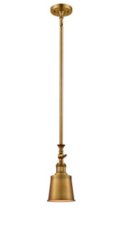 Franklin Restoration LED Mini Pendant in Brushed Brass (405|206BBM9BBLED)