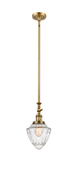 Franklin Restoration One Light Mini Pendant in Brushed Brass (405|206BBG6647)