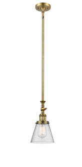 Franklin Restoration LED Mini Pendant in Brushed Brass (405|206BBG64LED)