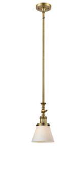 Franklin Restoration One Light Mini Pendant in Brushed Brass (405|206BBG61)