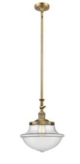 Franklin Restoration One Light Mini Pendant in Brushed Brass (405|206BBG542)