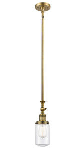 Franklin Restoration One Light Mini Pendant in Brushed Brass (405|206BBG312)