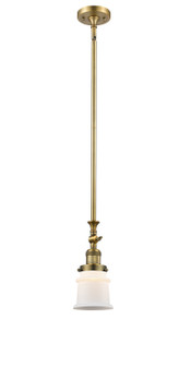 Franklin Restoration One Light Mini Pendant in Brushed Brass (405|206BBG181S)