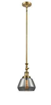 Franklin Restoration One Light Mini Pendant in Brushed Brass (405|206BBG173)