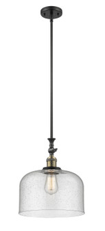 Franklin Restoration LED Mini Pendant in Black Antique Brass (405|206BABG74LLED)