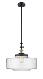 Franklin Restoration One Light Mini Pendant in Black Antique Brass (405|206BABG69416)