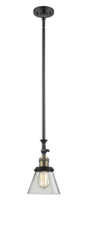 Franklin Restoration One Light Mini Pendant in Black Antique Brass (405|206BABG62)