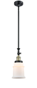 Franklin Restoration One Light Mini Pendant in Black Antique Brass (405|206BABG181)
