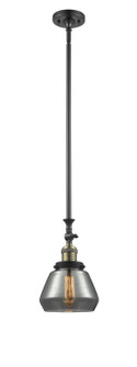 Franklin Restoration One Light Mini Pendant in Black Antique Brass (405|206BABG173)