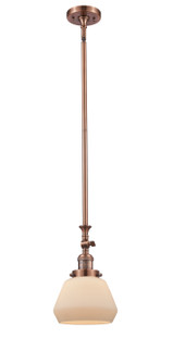 Franklin Restoration One Light Mini Pendant in Antique Copper (405|206ACG171)