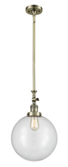 Franklin Restoration One Light Mini Pendant in Antique Brass (405|206ABG20212)