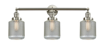 Franklin Restoration Three Light Bath Vanity in Brushed Satin Nickel (405|205SNG262)