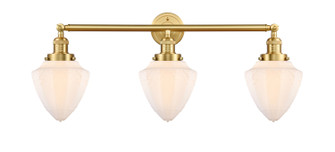 Franklin Restoration Three Light Bath Vanity in Satin Gold (405|205SGG6617)