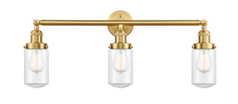 Franklin Restoration Three Light Bath Vanity in Satin Gold (405|205SGG312)