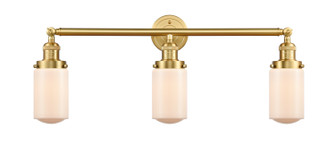 Franklin Restoration Three Light Bath Vanity in Satin Gold (405|205SGG311)