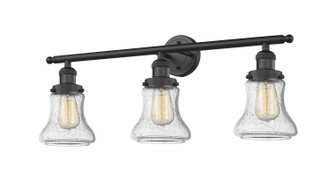 Franklin Restoration Three Light Bath Vanity in Matte Black (405|205BKG194)