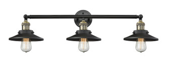 Franklin Restoration Three Light Bath Vanity in Black Antique Brass (405|205BABM6)