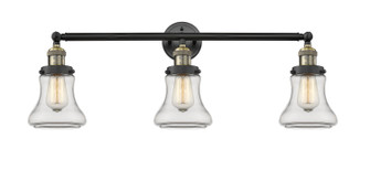Franklin Restoration Three Light Bath Vanity in Black Antique Brass (405|205BABG192)