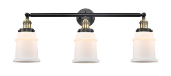 Franklin Restoration Three Light Bath Vanity in Black Antique Brass (405|205BABG181)