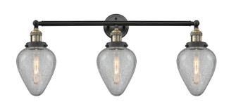 Franklin Restoration Three Light Bath Vanity in Black Antique Brass (405|205BABG165)