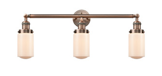 Franklin Restoration Three Light Bath Vanity in Antique Copper (405|205ACG311)