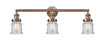 Franklin Restoration Three Light Bath Vanity in Antique Copper (405|205ACG184S)