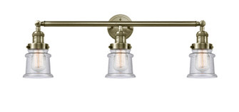 Franklin Restoration Three Light Bath Vanity in Antique Brass (405|205ABG184S)