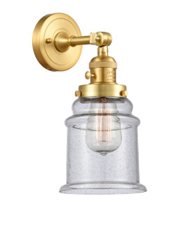 Franklin Restoration One Light Wall Sconce in Satin Gold (405|203SWSGG184)