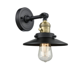Franklin Restoration One Light Wall Sconce in Black Antique Brass (405|203SWBABM6)