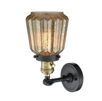 Franklin Restoration One Light Wall Sconce in Black Antique Brass (405|203SWBABG146)