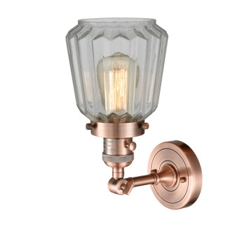 Franklin Restoration One Light Wall Sconce in Antique Copper (405|203SWACG142)